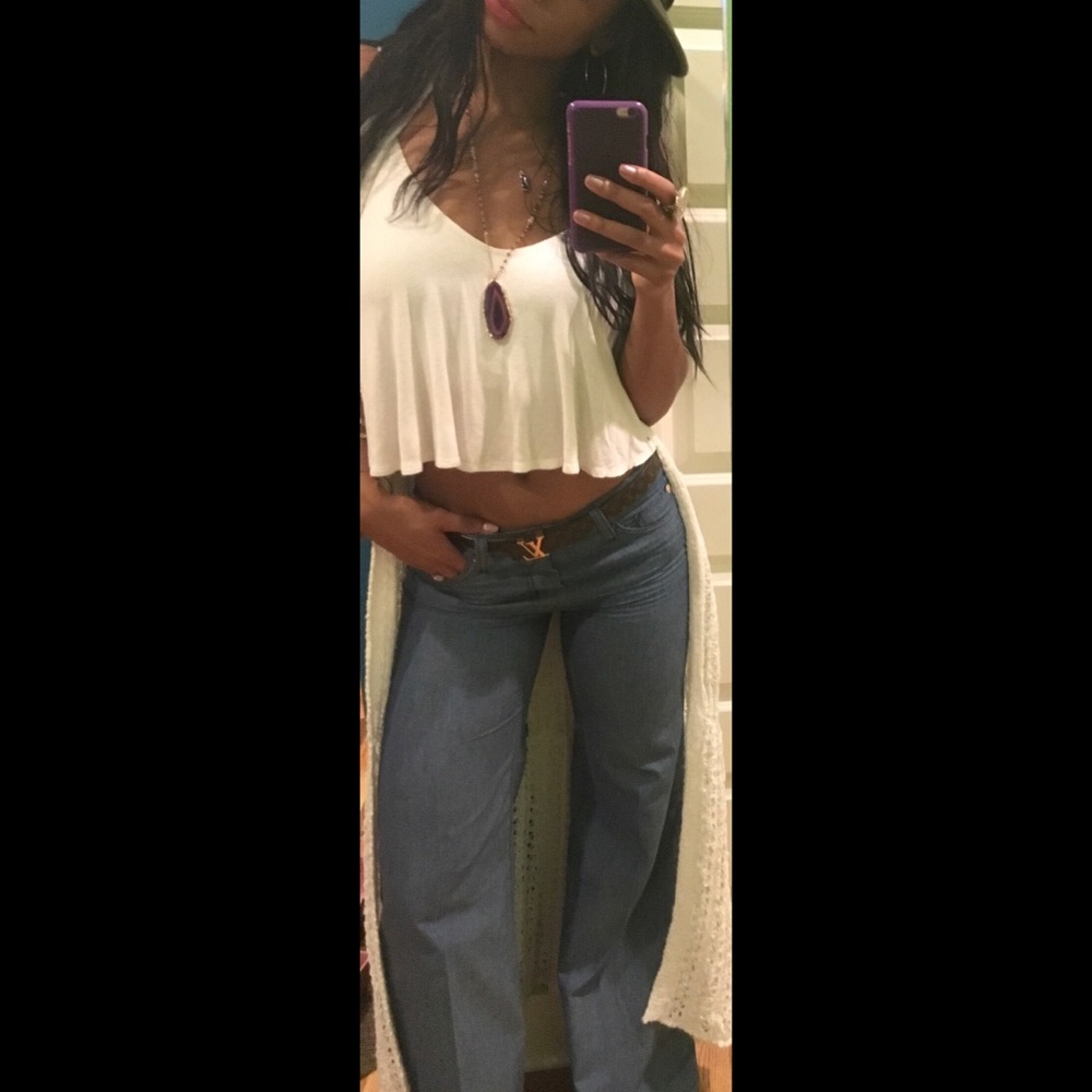 Hudson Gwen Mid Rise Wide Leg Jeans